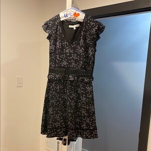cupcakes & cashmere Black Floral Dress